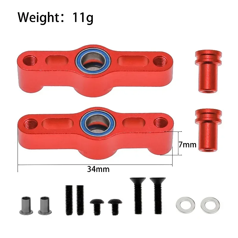 PARA Tamiya 54574 Conjunto de direção de alumínio para chassi TT-02, peças de atualização CNC, precisão e durável, acessórios de carro RC