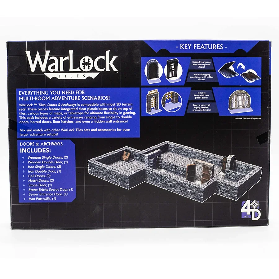 Hasbro Wizkids Miniature Warlock Tiles Accessories Doors Archways Kitchen Tarven Board Game Model Toy Collectibles Kids Gifts