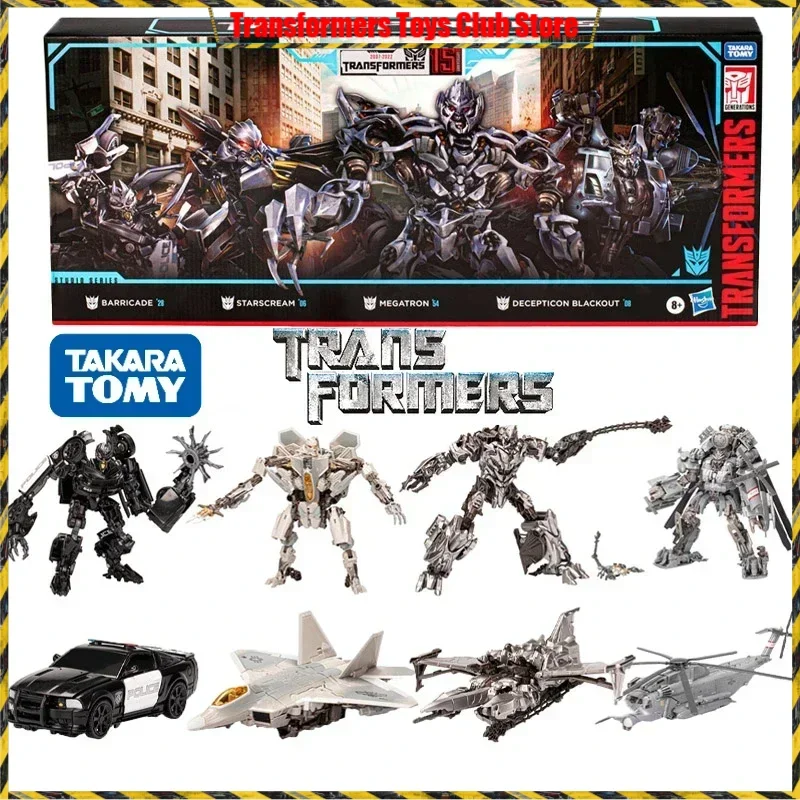 In Stock Takara Tomy Transformers Movie 15th Anniversary Channel Limited Decepticon Four-Person Set Action Figure Collection Toy