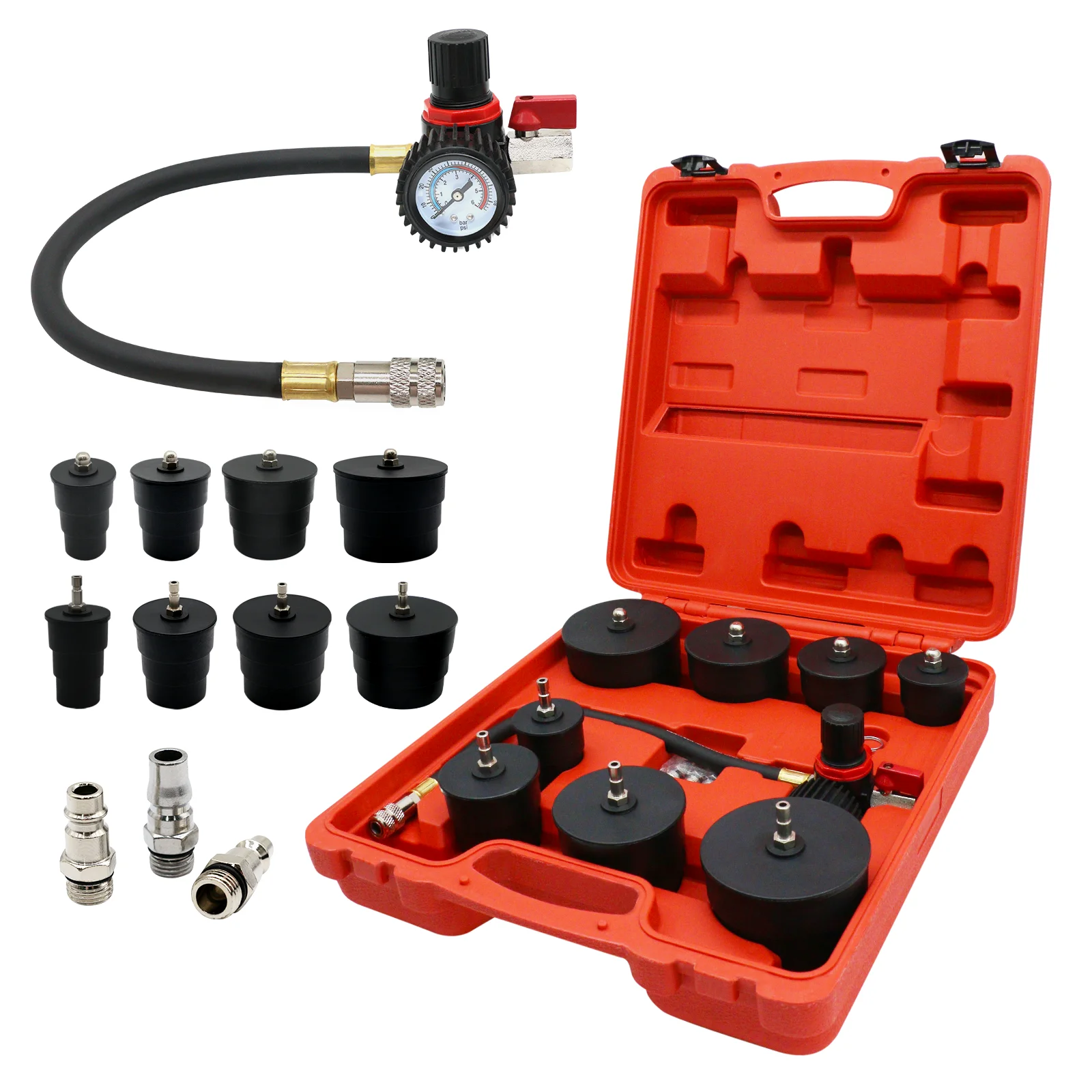 9 Piece Turbo System Leakage Tester Tool Set Turbocharger Turbo Boost Leak Tester