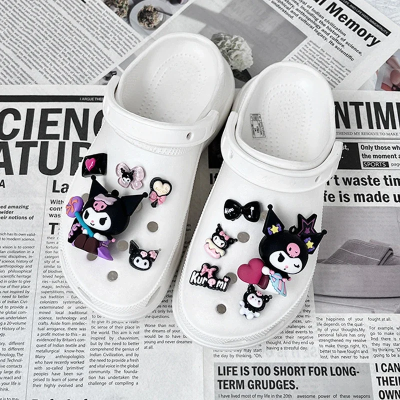 

Новая мода элегантные подвески для обуви с отверстиями DIY 3D стереоскопические украшения Kuromi пряжка для обуви аксессуары вечерние подарок для девочек