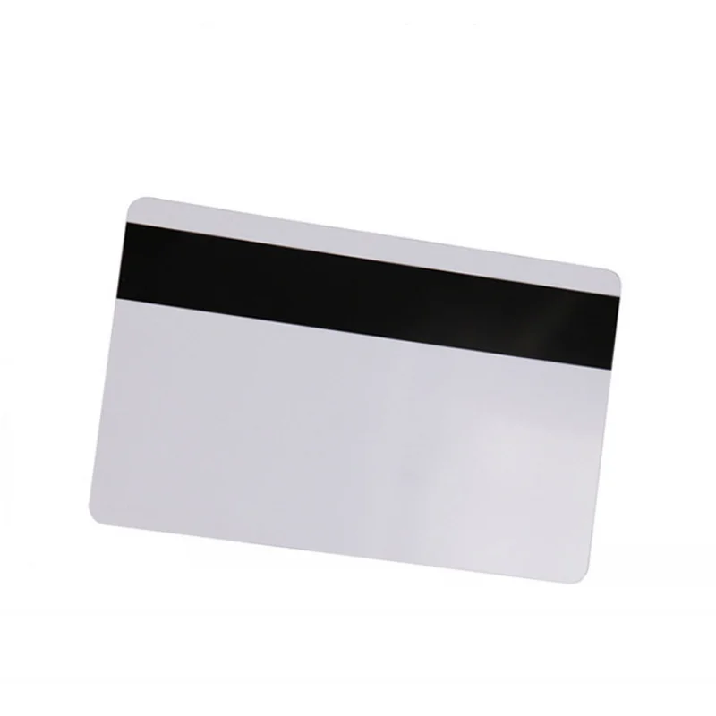 100pcs a lot White Blank PVC Card Hico Black Magnetic Strip Card For ID Card Printer Printable