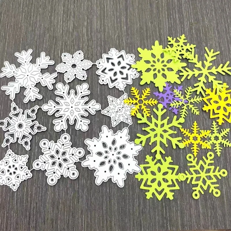 Christmas New Year Craft Decoration Snowflake Cutting Dies Scrapbooking Album Stencils Die Cut Paper Card Embossing