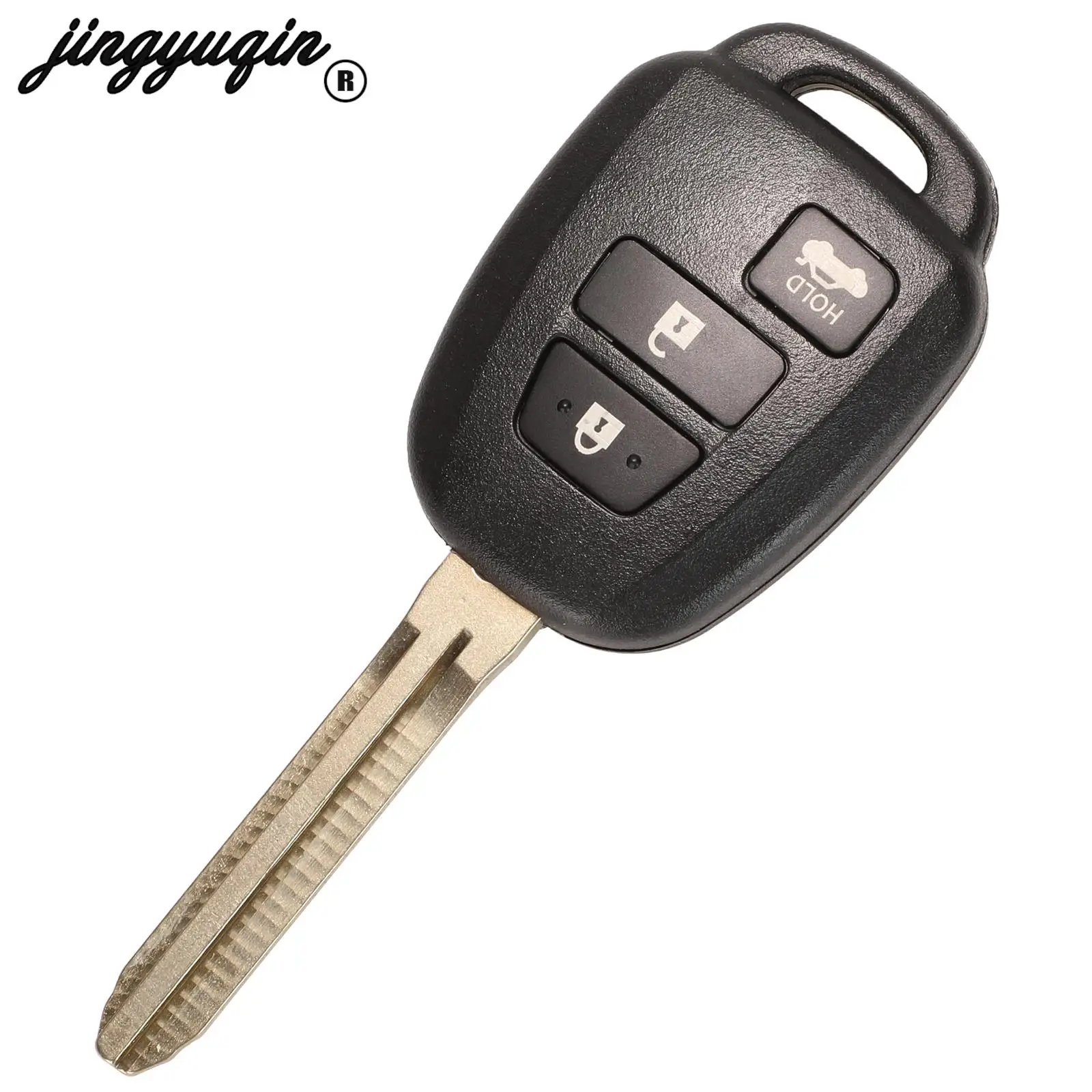 Jingyuqin 2/3/4 Buttons for Toyota Camry Prius 2012 2013 2014 2015 2016 2017 Corolla RAV4 Remote key Shell Case Car TOY43 Blade