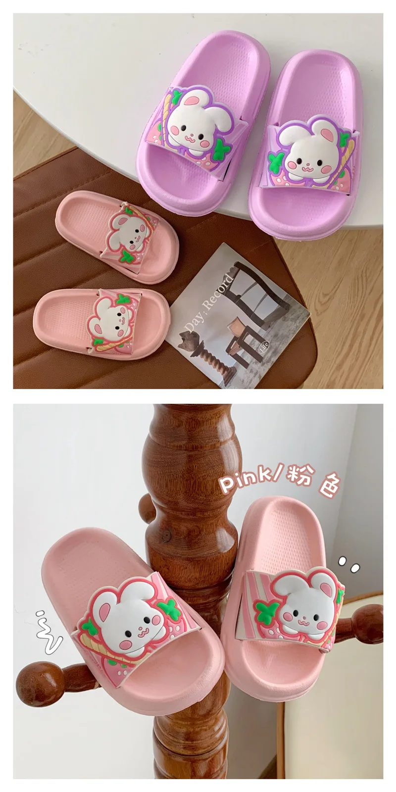 Kinder-Gummisandalen, Kinder-Hausschuhe, Mädchen-Sandalen, Sommer-Cartoon-Indoor-Sandalen, rutschfeste Sandalen mit weicher Sohle, Outdoor-Flip-Flops, Hausschuhe. – Detail 10
