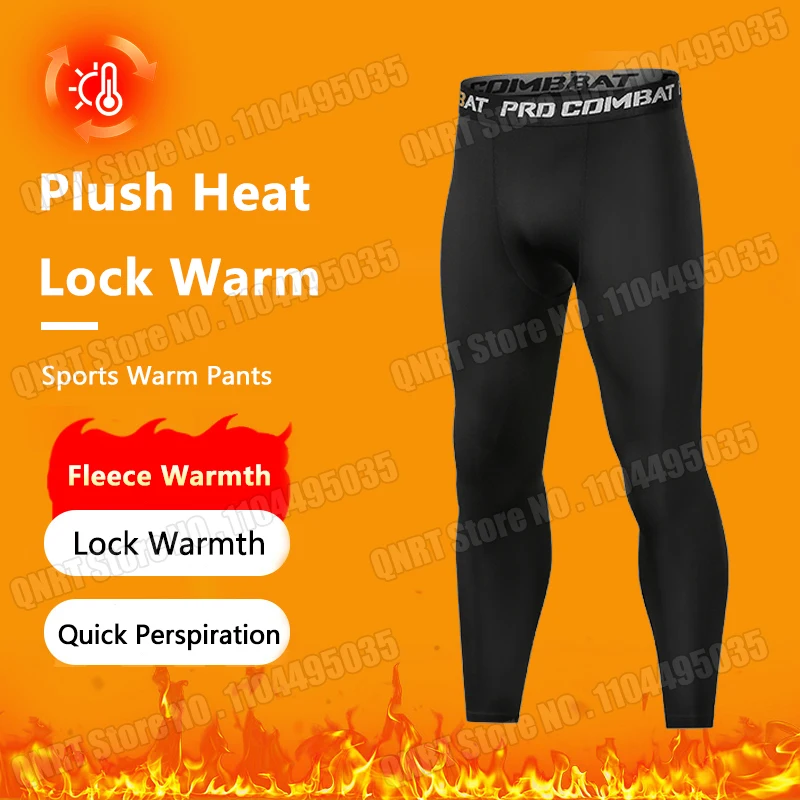 Running Mens Compression Warm Pants Tights Leggings Sports Baselayer Tights Athletic Workout Shorts Basketball Autumn And Winter