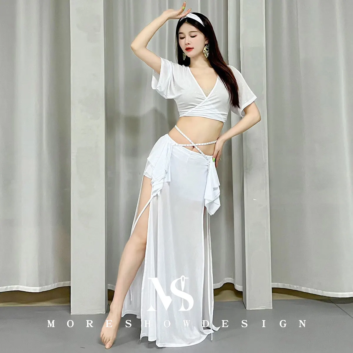 Trajes de performance de dança do ventre, roupas para mulheres, top + saia, roupa de dança, performance de palco, roupas de prática