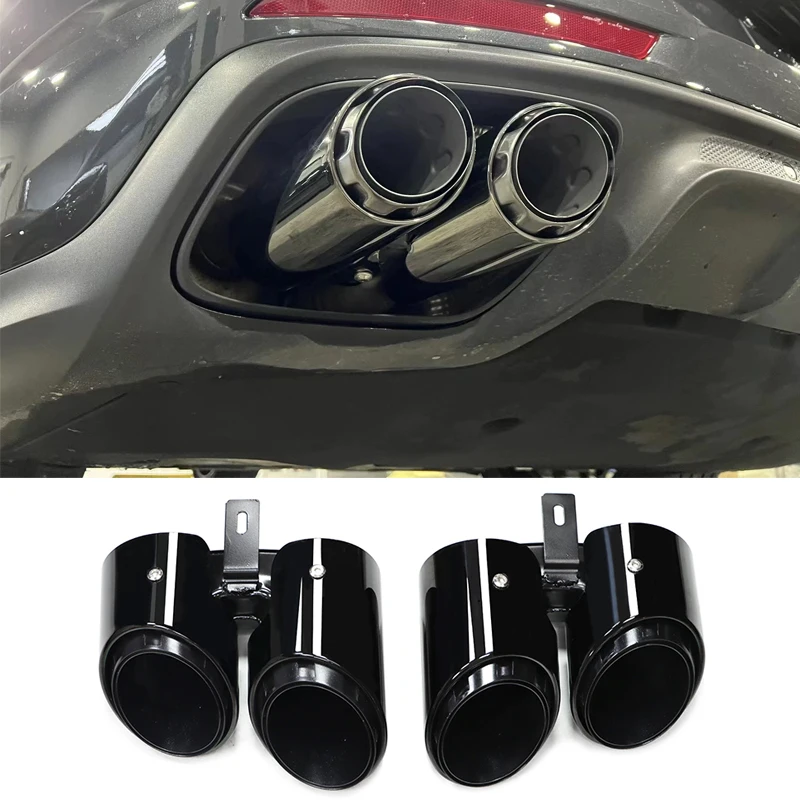 Quad Car Exhaust Tip Systems Nozzle Muffler Pipe Stainless Steel For Porsche Panamera 971 2017 2018 2019 2020 2021 2022 2023