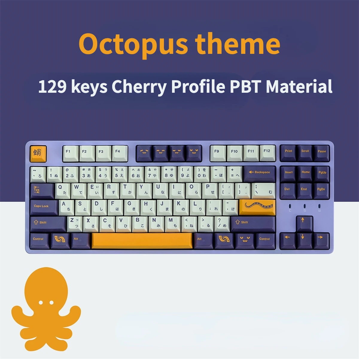 

129 Keys GMK Tako Keycaps PBT Material Cherry Profile Dye Sublimation Fits Mechanical Keyboard Keycaps