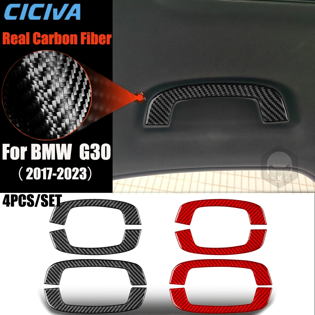 

Автомобильные аксессуары из углеродного волокна, рельсы безопасности на крышу, декоративная модифицированная внутренняя накладка, наклейка для BMW 5 серии G30 2016-2023