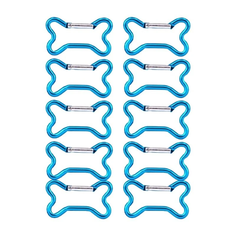 

10lots Light weight Bone Styles Aluminum Hook Outdoor Gears Aluminum Rings Clip
