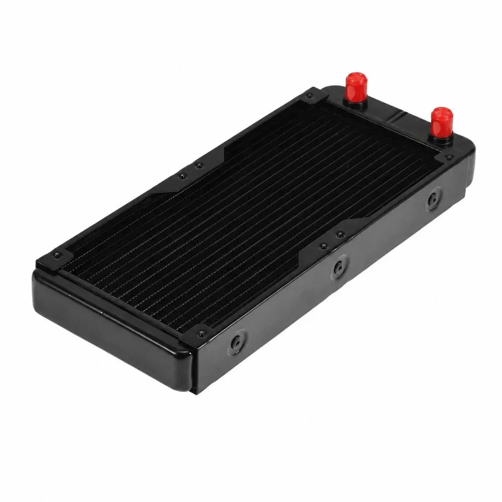 18 Tubes Computer Water Cooling Radiator Straight Port Heat Dissipation Aluminum Radiator Aluminum Powder Coated