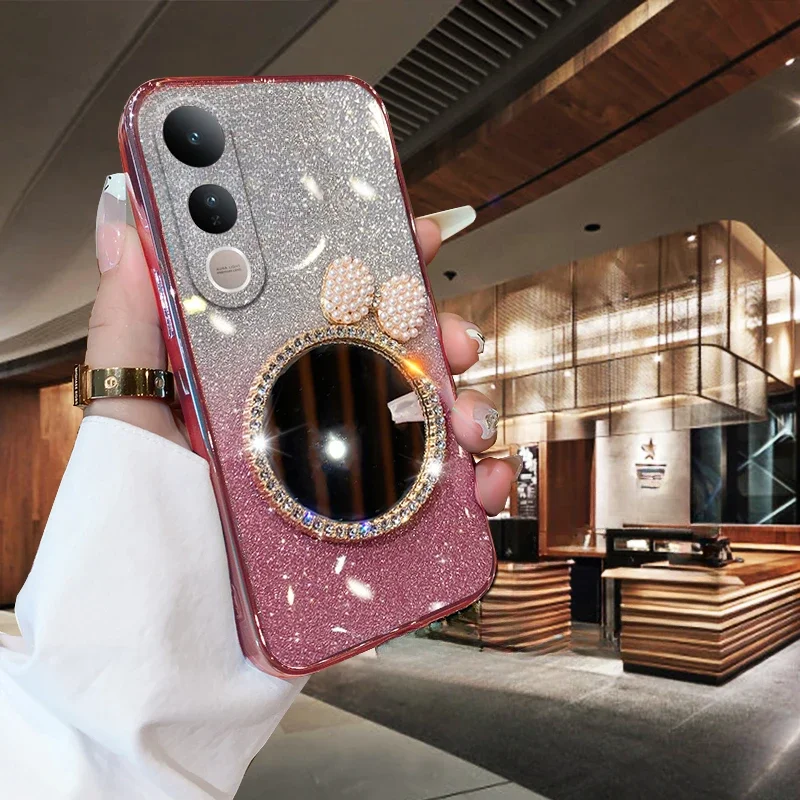 

For VIVO V50 lite 5G V50E Case With Holder,Luxury Bracket Case for VIVO V50 5G lite Y19S Pro V50E Cover Fashion Case