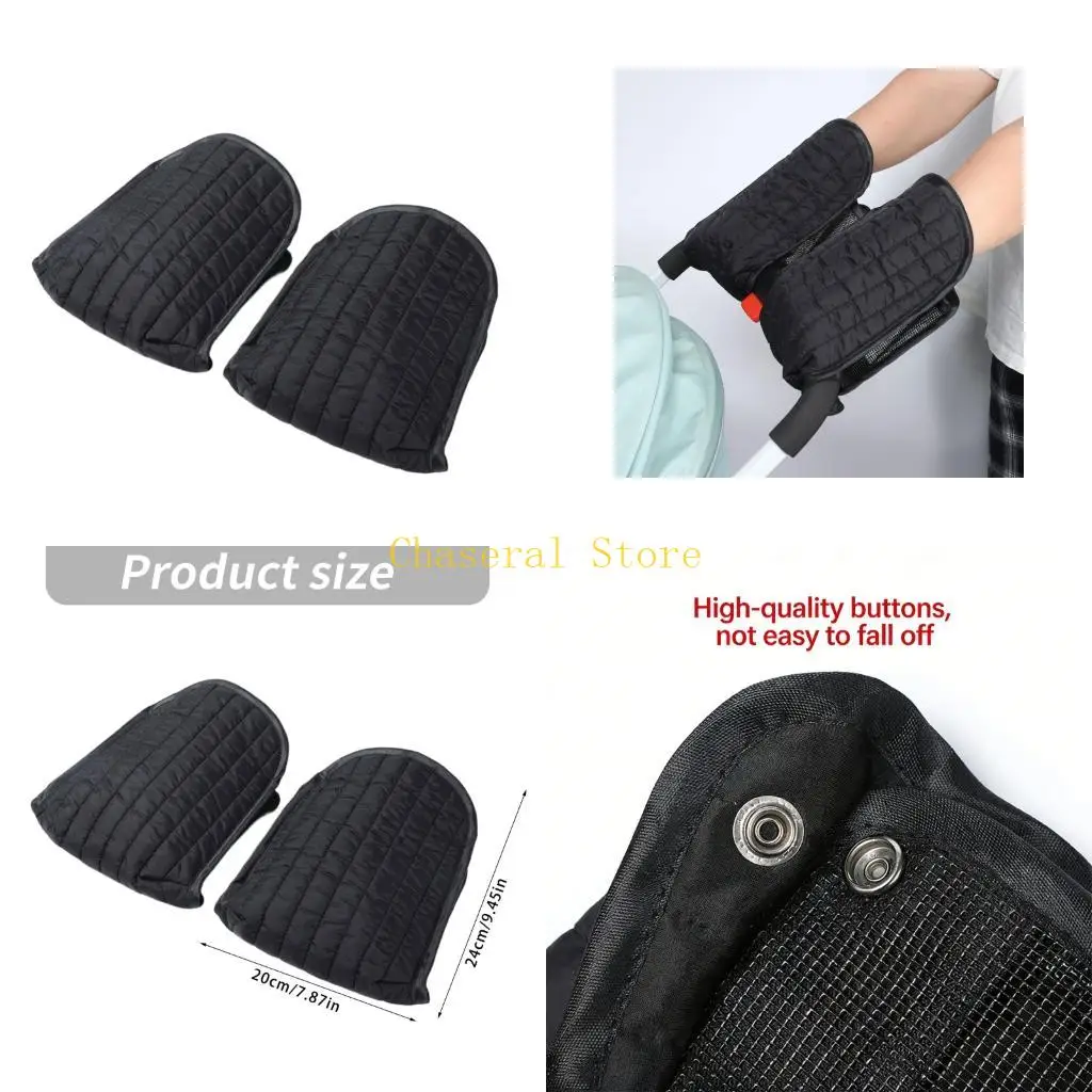 E7CE Breathable Baby Carriage Hand Muffs Gloves With Water Repellant Coating