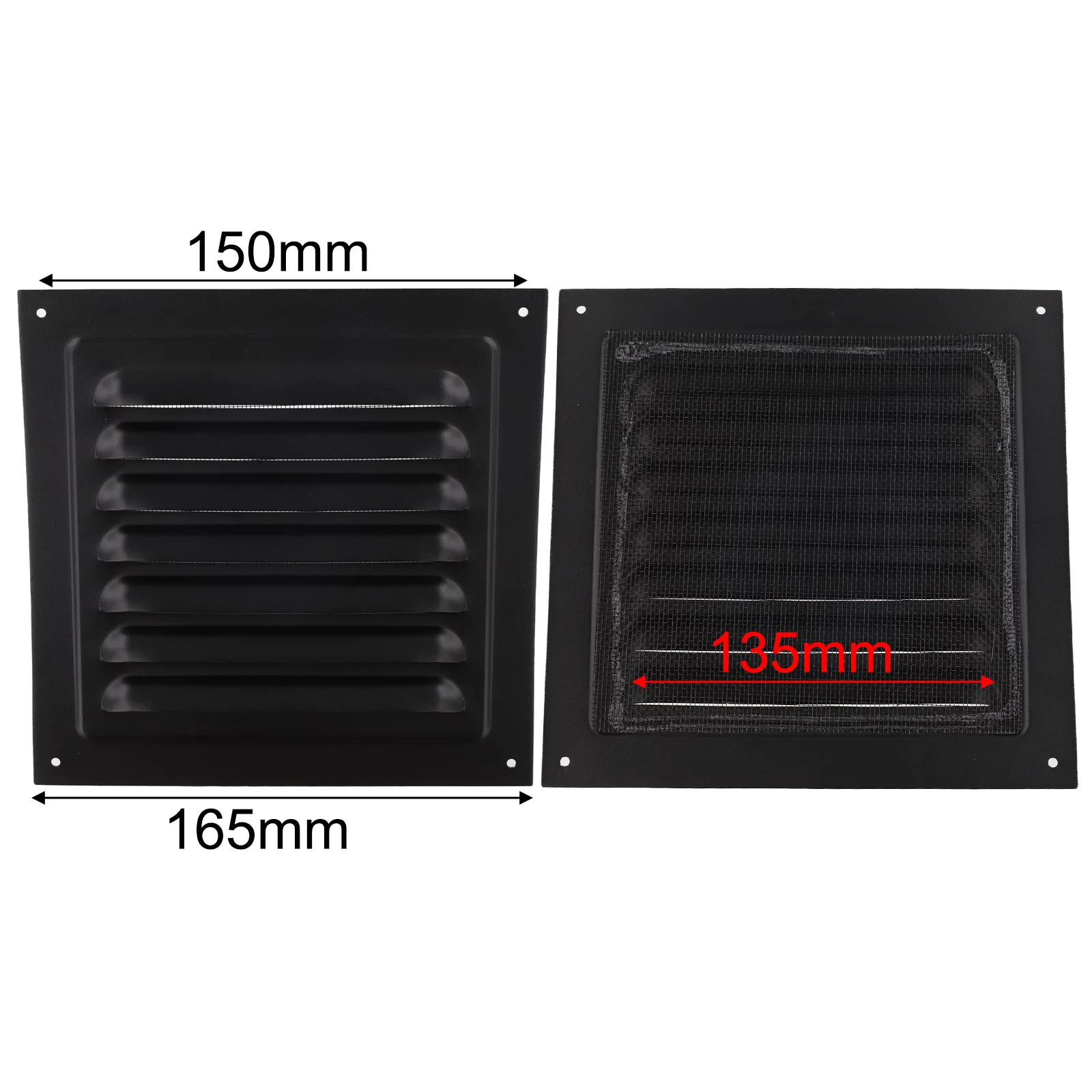 외부 벽 그릴 알루미늄 통풍구 그릴 150x150cm 상업용 주방 공기 커버 덕트 탄성 알루미늄 합금