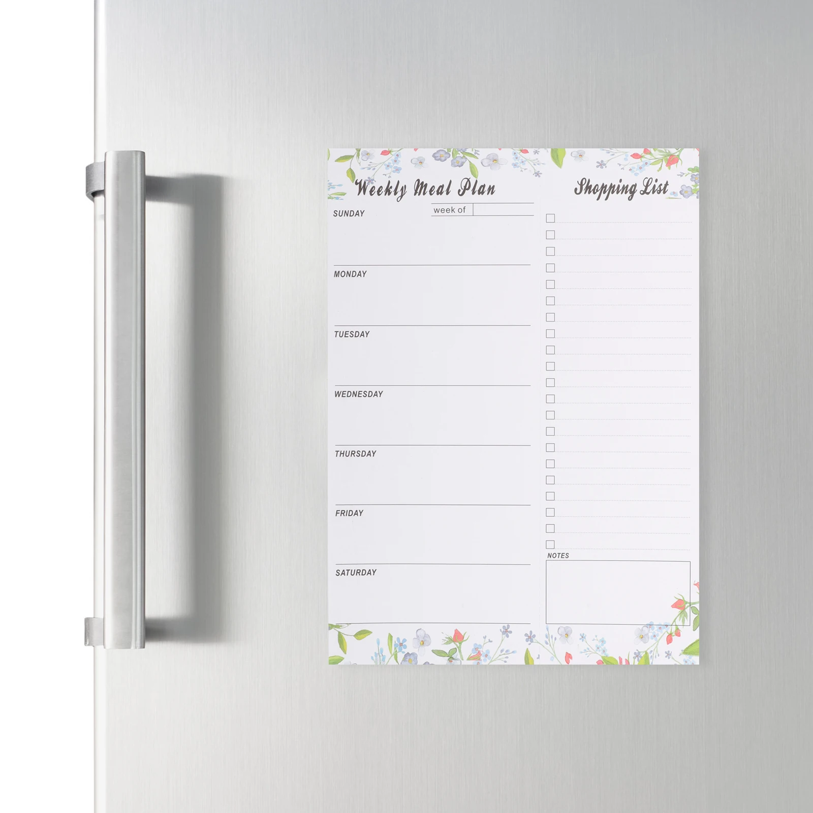 

Weekly Meal Plan Fridge Notepad Magnet Grocery List Planner Magnetic Paper Reusable Double Columns Design Easy Sticking Meal