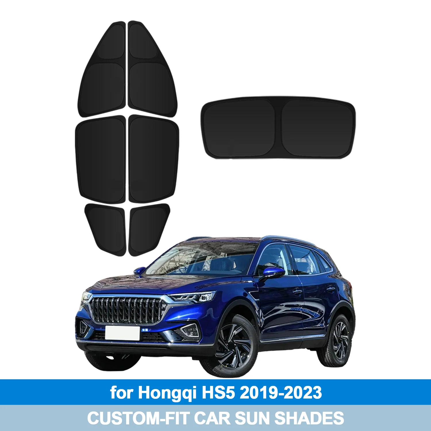 

For Hongqi HS5 2019-2023 Windshield Sun Shade Side Window Shades Cover Sun Visor Shield Privacy Protection