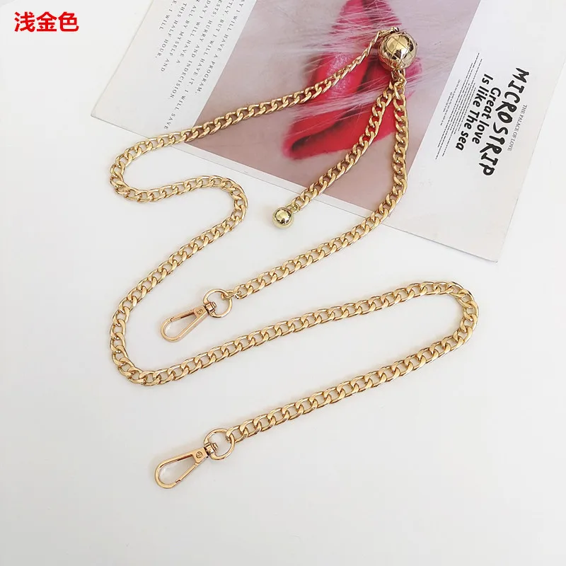 Adjustable women's bag chain shoulder strap backpack metal chain single shoulder crossbody long shoulder strap replacement bag c