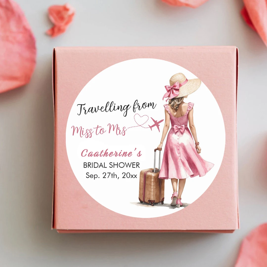 

96pcs Customized wedding bride farewell party stickers, labels, gift packaging