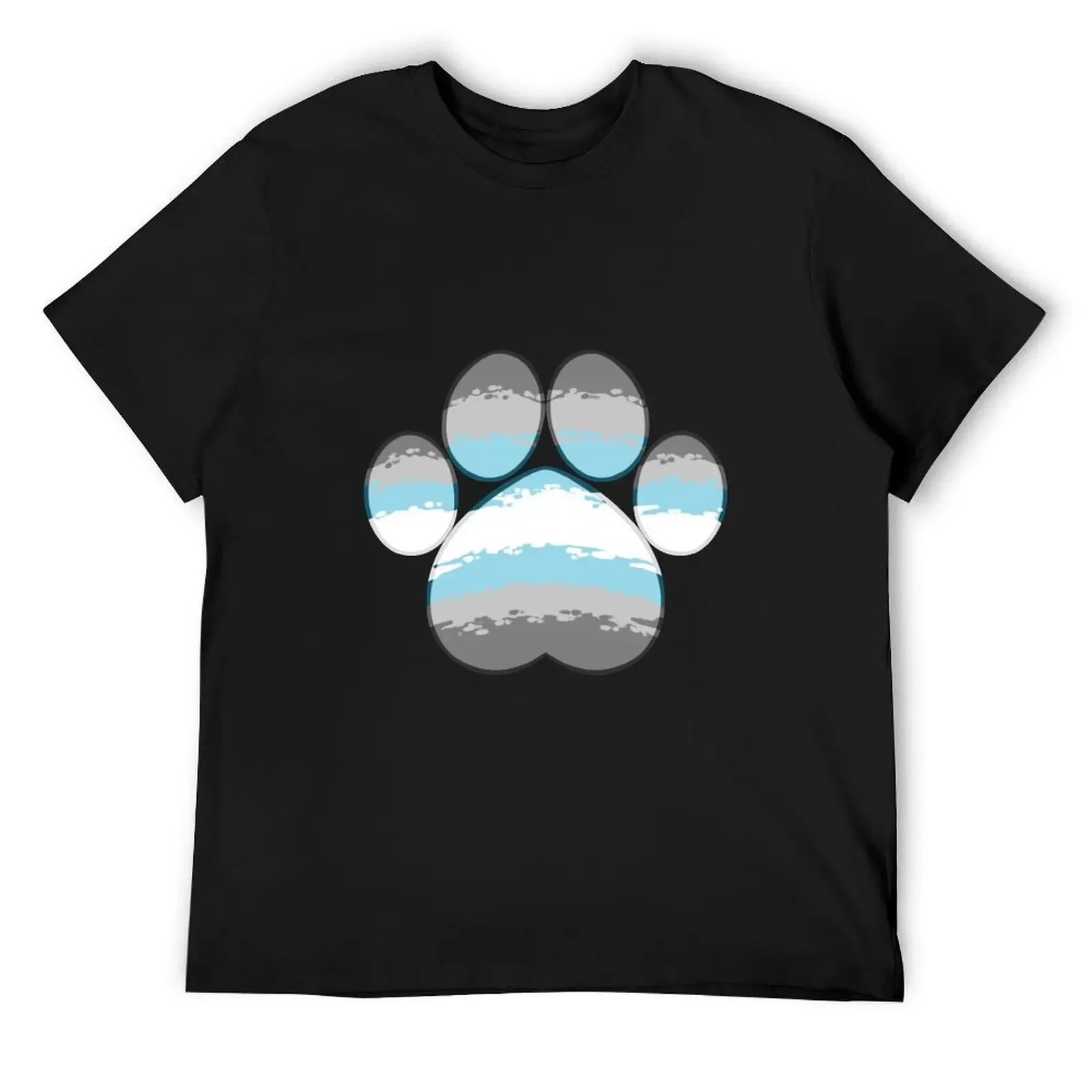 

pride paw - demiboy T-Shirt plus size clothes rapper graphic tees Men's t-shirt