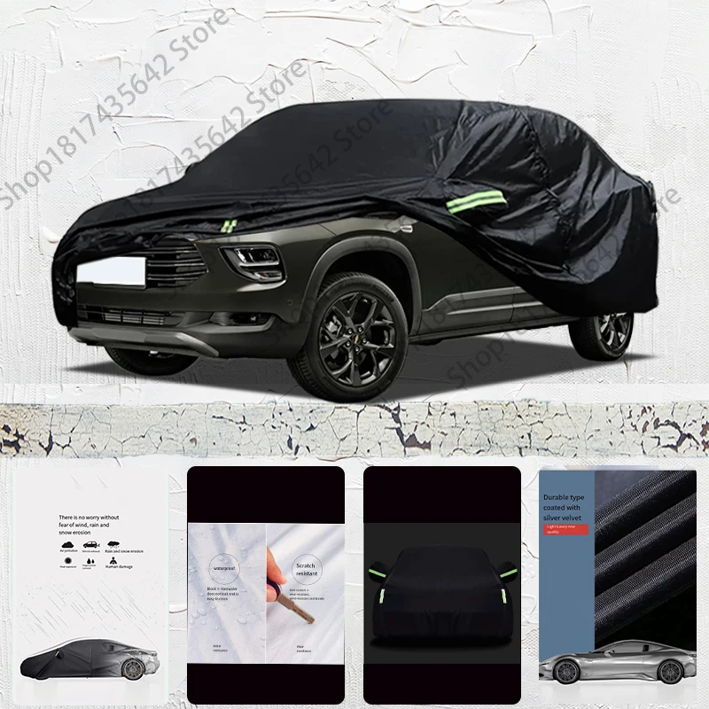 

For Chevrolet Montana Anti-UV Sun Shade Rain Snow Resistant Dustproof Black Cover Car umbrella Full Car Cover Outdoor Protection