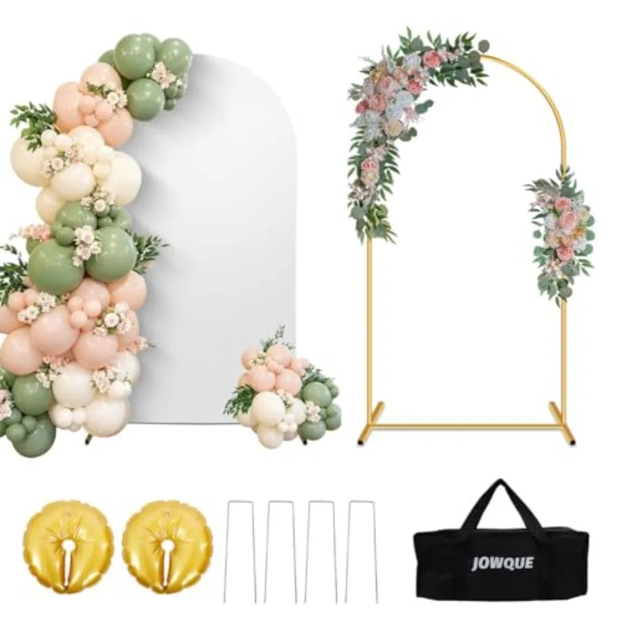 

Подставка для свадебной арки длиной 7,2 фута и набор чехлов. Прочная подставка для арки воздушных шаров с белым чехлом и сумками для веса воды для рождения.
