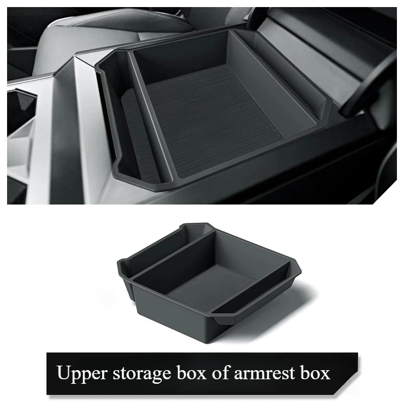 Armrest Box Storage Box for Tesla Cybertruck ABS Central Armrest Middle Storage Organizer Tray Accessories for Cyber Pickup 2024