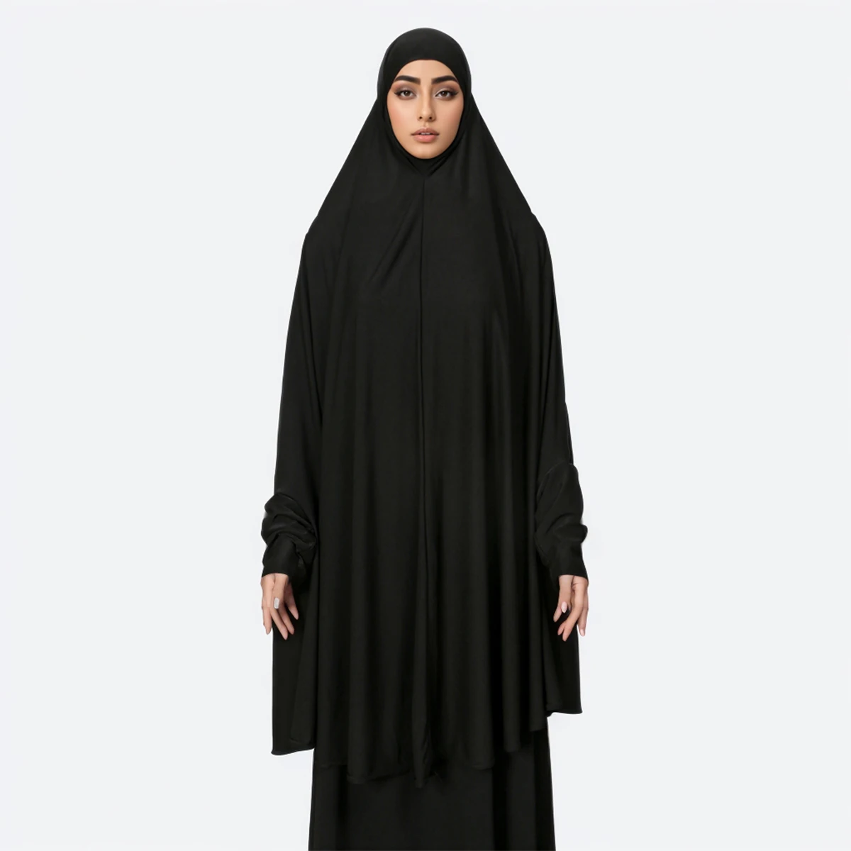 Nieuwe Hennep Mode Moslim Hijab Sjaal Khimar Ramdan Eid Moslim Lange Hijab Headcarf Vrouwen Jubha Islamic Musulman Gebedskledingstuk