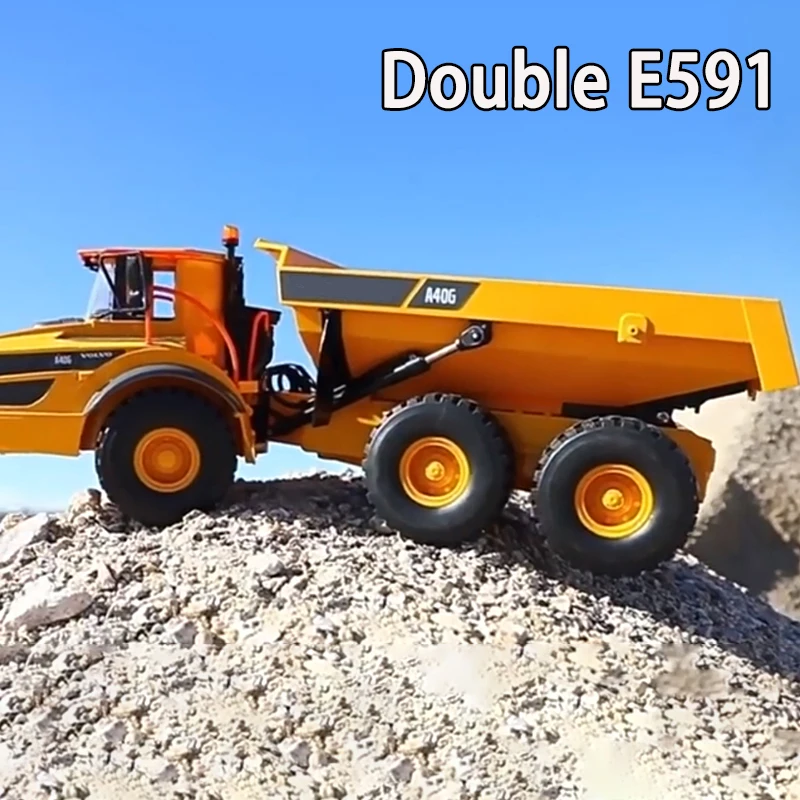 Double E E591 Rc Trucks 1/20 58Cm A40G Remote Control Cars Trucks Electric Dumper Tractor Engineering Vehicle Toys for Kids