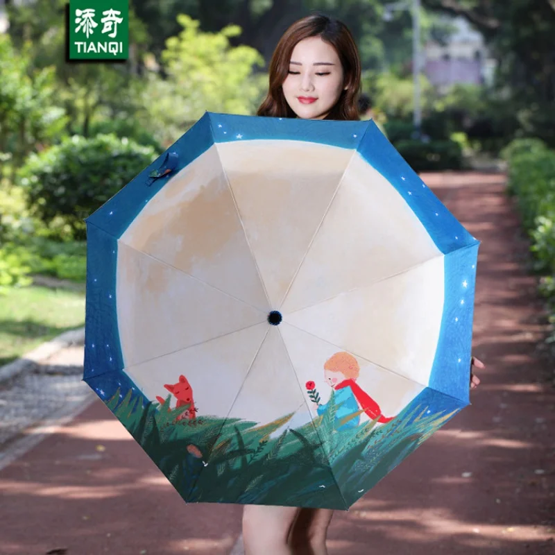 New Illustration LittleWarm Artistic Silver Glue-FoldOutdoor Folding