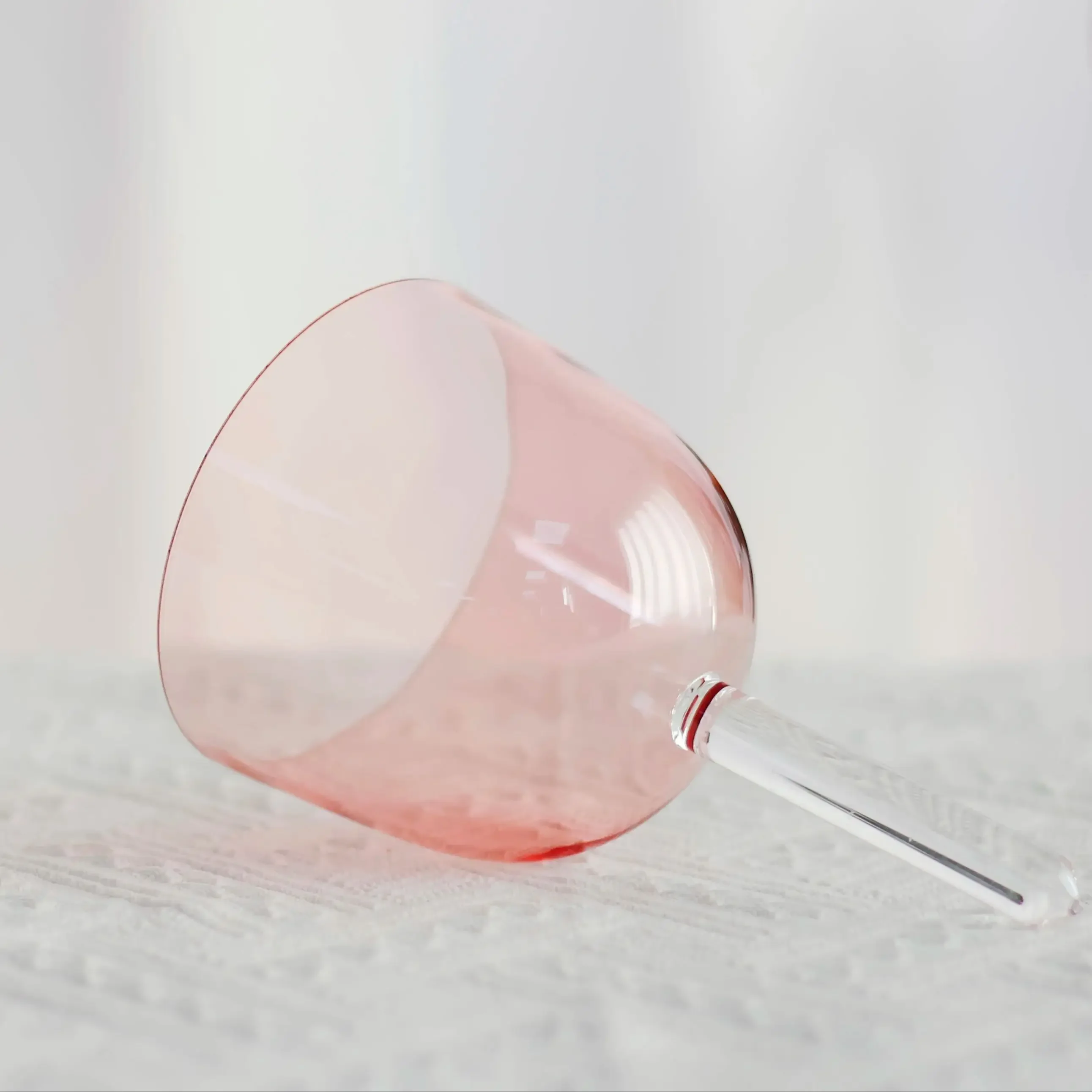 STAR LINKUP 440HZ Crystal Singing Bowl Set Handle Red Meditation Yoga Healing the Mind Sound Therapy 440hz Handheld Sound Bowl