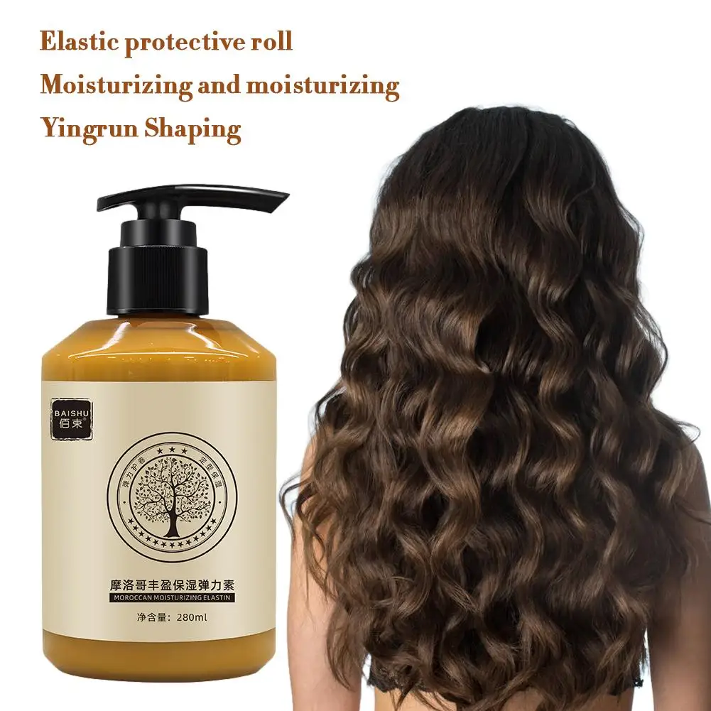 Creme De Estilo De Cabelo De Elasticidade De Longa Duração para Mulheres, Loção De Elasticidade, Elasticidade Marroquina, Volume Anti-Elastina, H0P3