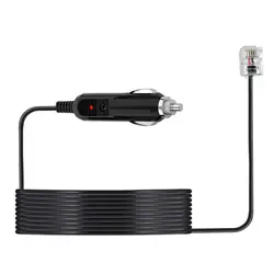 Car Plug To Rj11 12V 2A Radar Detector To Rj11 Adapter Straight Power Cord Connecting Cables Connect To Car For Radar Detectors