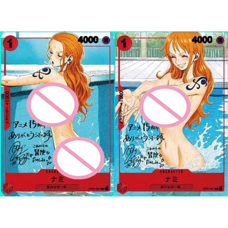 One Piece Collectible Cards Boys Games Toys Tabletop Games Birthday Gifts DIY Anime Kana Ueda Nami Boa Premium Flash Card 43PC