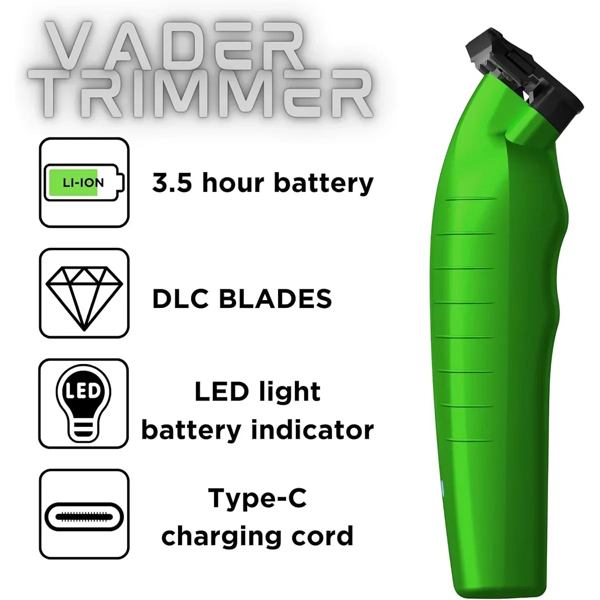 Nuovo Professionale BRDCLIP BRD106 BL1T Tagliacapelli Motore Alto 7500RPM 7800RPM Trimmer Elettrico DLC Lama LED Base di Ricarica Barbiere