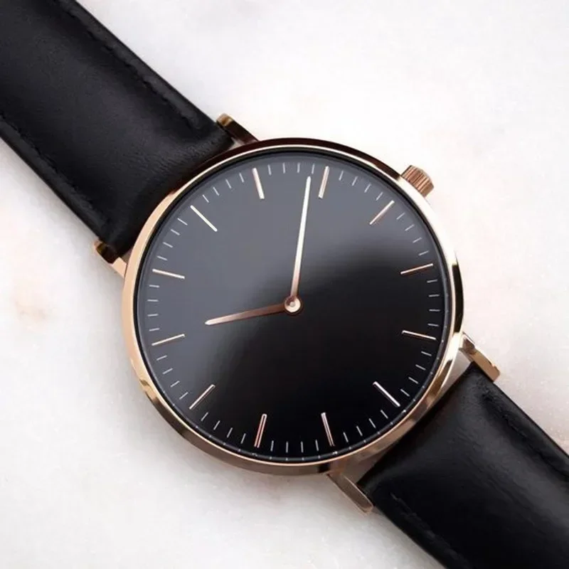 

Simple Elegant Watch for Women 2023 Pink White Leather Watchband Dress Lady Wrist Watches Casual Female Clock Hot Montre Femme