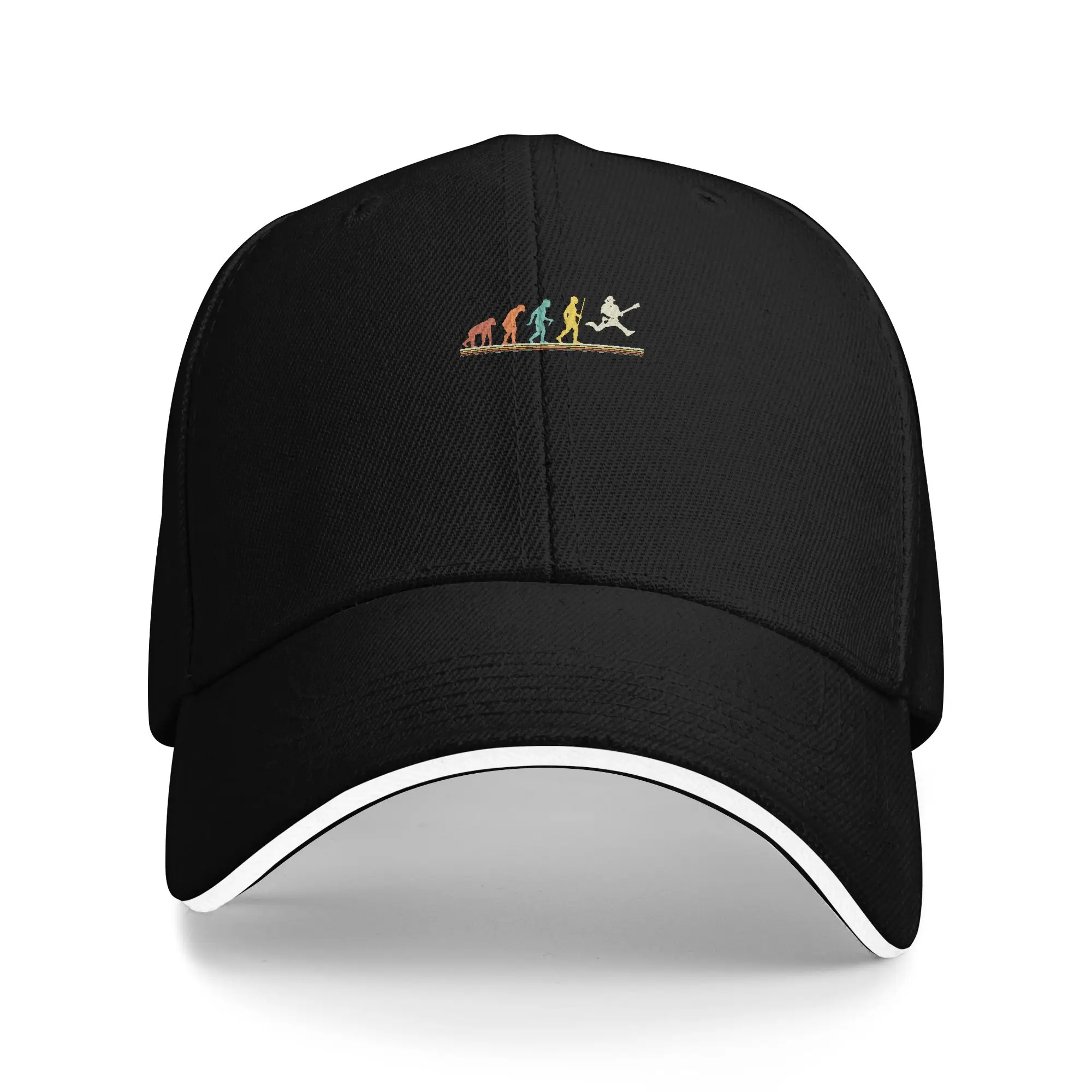 Hot Sale Guitar Retro Vintage Evolution Of Man Guitarist Gift Baseball Cap  Hiphop Hat  Carnival Hat