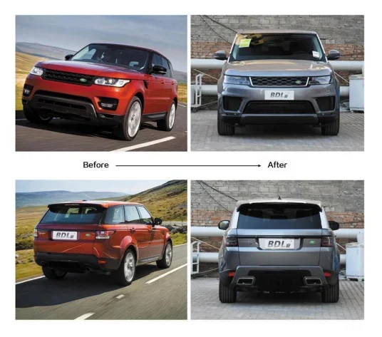 OEM Style Car Auto Body Kits Desined For The Range Rover RR Sport Upgrade 2020 Font Bumper Side Skirts Rear Bumper PP Material