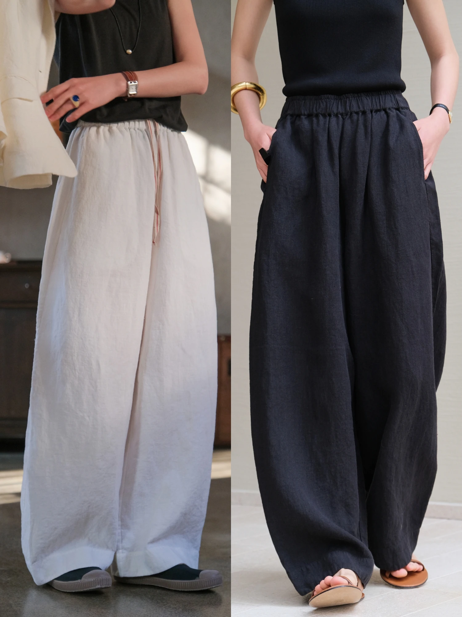 

Новинка от Mall Lin Han Han Lin: Свободные брюки в пол, повседневные прямые брюки для женщин, весна-лето 2026