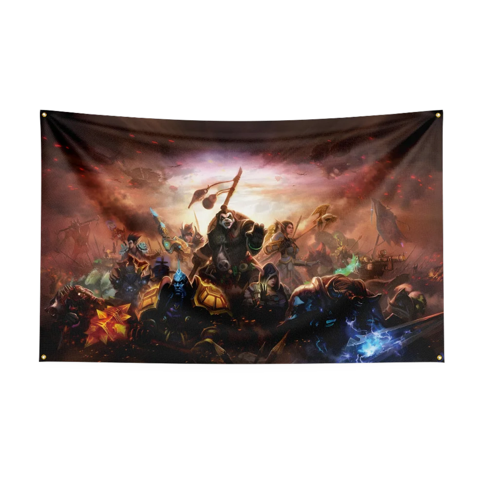 2×3ft 3×5ft Worlds of Warcrafts Wow Flag Polyester Digital Printed Game Tapestry Curtain For Decor dota1s