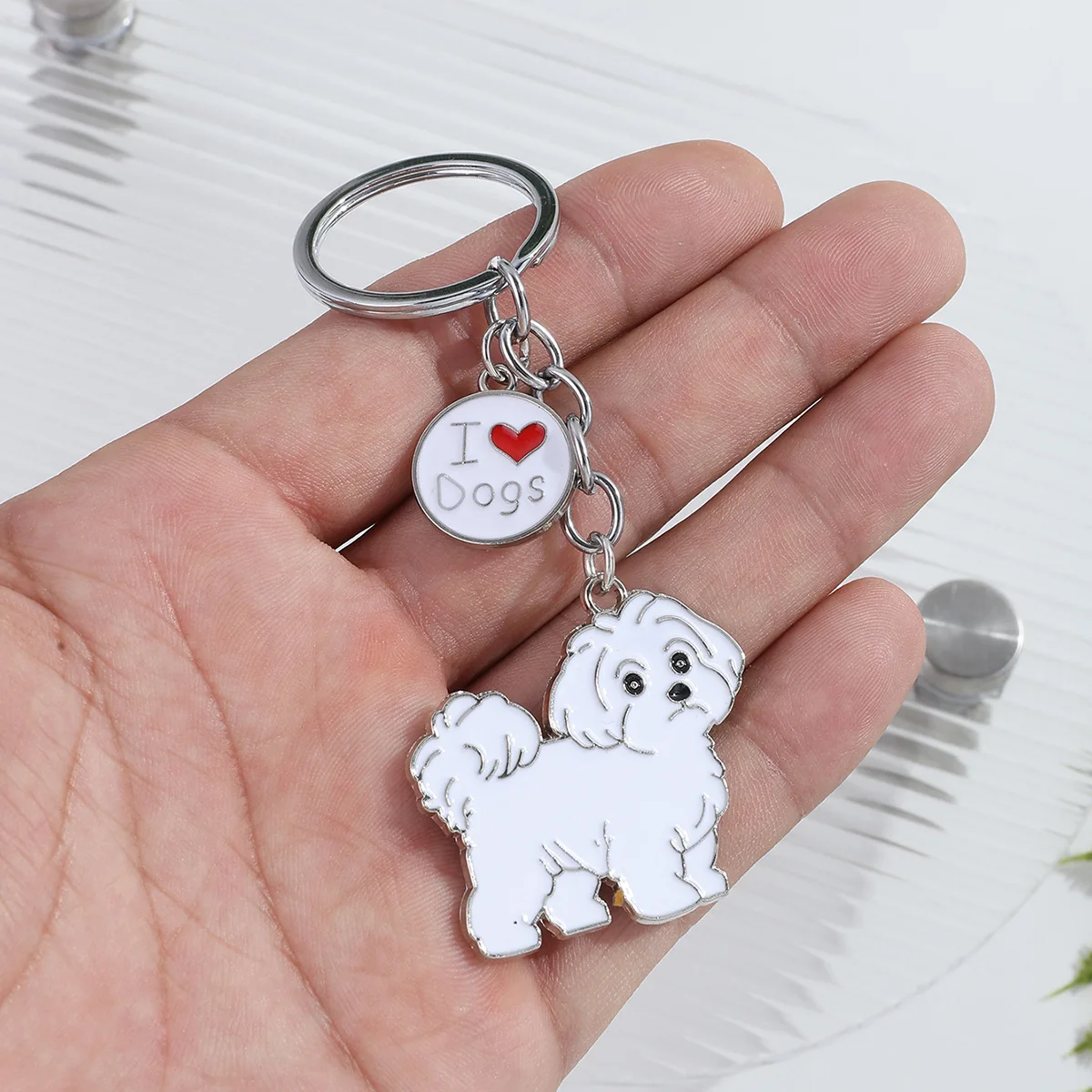 Новейший мальтийский брелок для собак, брелок для ключей с подвеской для женщин и мужчин, ювелирные изделия, подарок