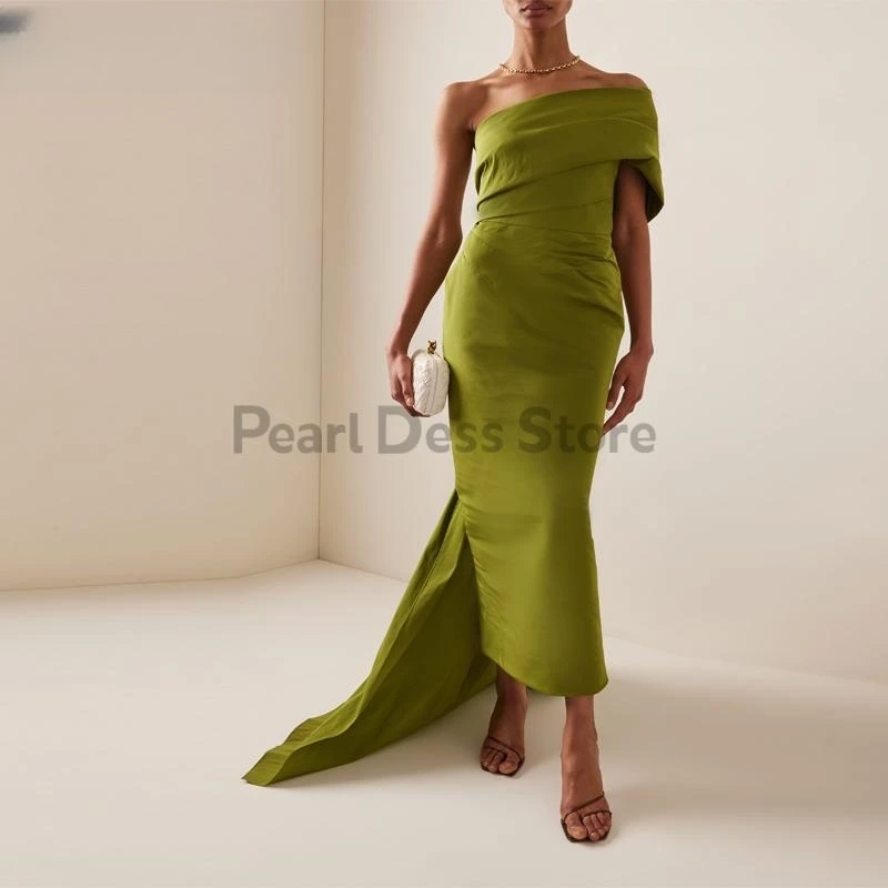 Pearl Dress 2023 Elegant Fishtail Evening Dress Off Shoulder Backless Sleeveless Sweep Drag Dress Vestidos Elegantes