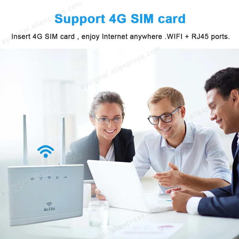 4G بطاقة SIM راوتر LTE موزع إنترنت واي فاي 4G مودم هوت سبوت RJ45 راوتر لاسلكي 4G CPE