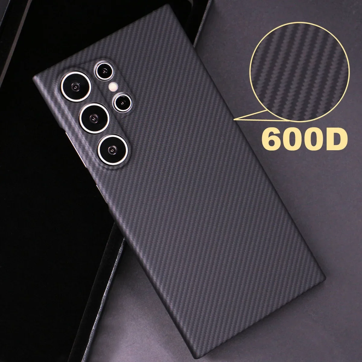 

Ultra-Thin Kevlar Phone Case For Samsung Galaxy S23 S24 Ultra Plus Carbon Fiber Aramid Fiber Shockproof Cover