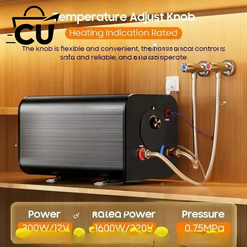 New 10 15 20 30 Liter Water Storage Tank Electric DC 12 V 220V Resistance 12v AC/DC RV Electric Water Heater