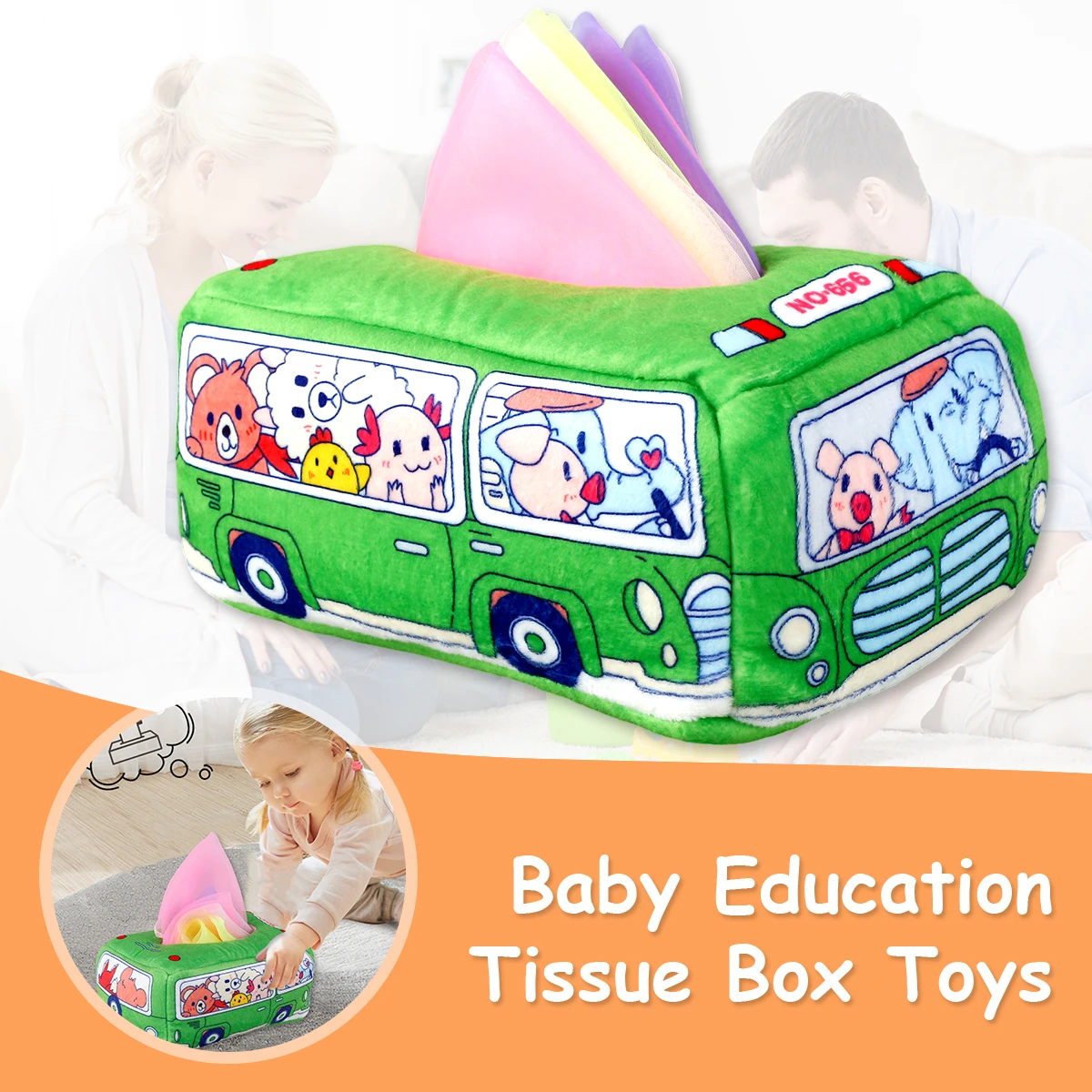 Montessori Speelgoed Magische Tissue Box Baby Educatief Leeractiviteit Zintuiglijk Speelgoed voor Kinderen Vinger Oefening Druk Bord Babyspel