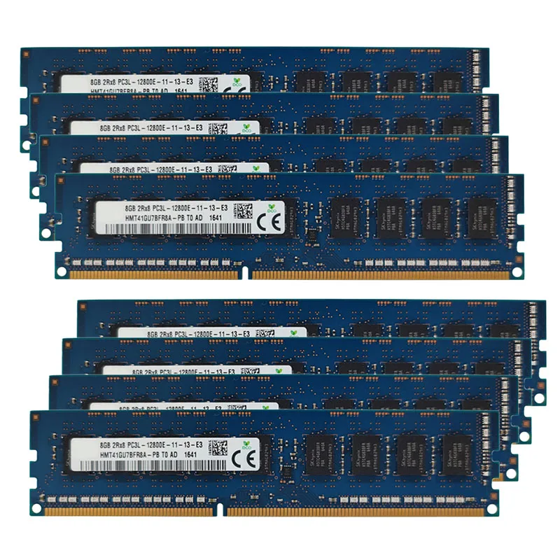 Imagem -05 - Memória Pc3 3l10600e 12800e 1333 v 1600 v 1866 v 1.35 Pinos Ecc Ram Unbuffered Memória Ram Ddr3 1.5 Mhz 240 Mhz da Memória da Estação de Trabalho de 8gb Ecc