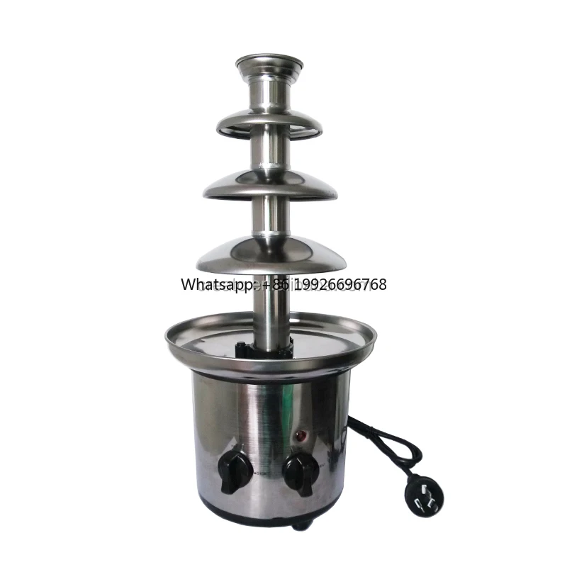 

4 Layer Tier 170W Stainless Steel Chocolate Fondue Fountain with CE