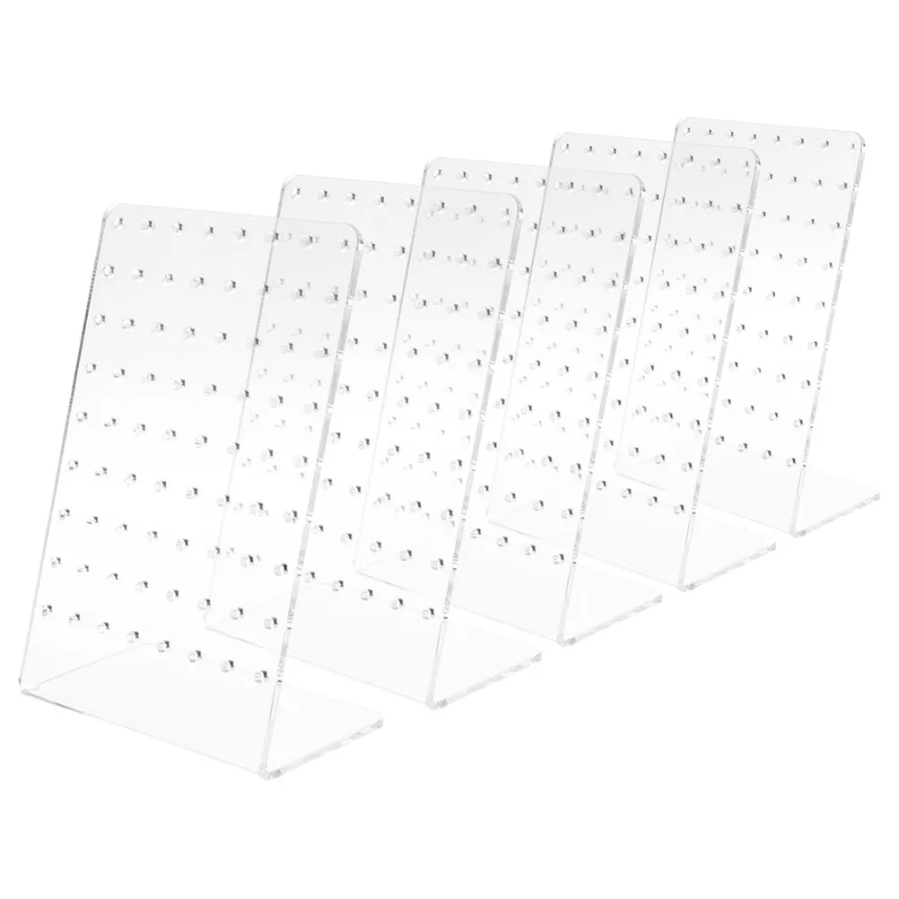 

Набор из 5 L-образных акриловых подставок для серег: для пусет, висячих серег, каффов. Экономичный органайзер-держатель для ювелирных изделий. Розничная продажа.