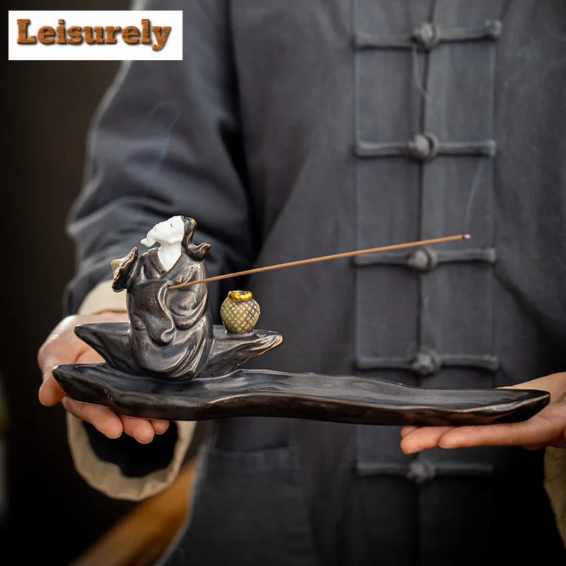 رجل الصيد حامل البخور بوتيك ضباب التدخين البواخر البخور الشعلات كوزكرات مبخرة Teaware اكسسوارات الديكور هدية